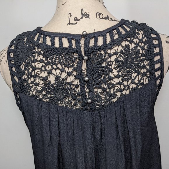 NWT Allison Joy Evereve Alisha Shift Dress Lined Crochet Neck Sleeveless S - Picture 6 of 11